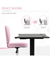 Homcom Heart Love Shaped Design Office Chair with Adjustable Height,