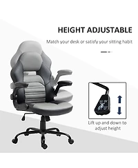Vinsetto Ergonomic Gaming Chair, Racing Style Computer Chair, Executive Home Office Desk Chair with Metal, Tilt, Adjustable Height, and 360 Swivel Whe