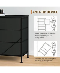 gaomon Tv Stand with 12 Fabric Drawers, Wide Storage Dresser Entertainment Center for Up to 80"