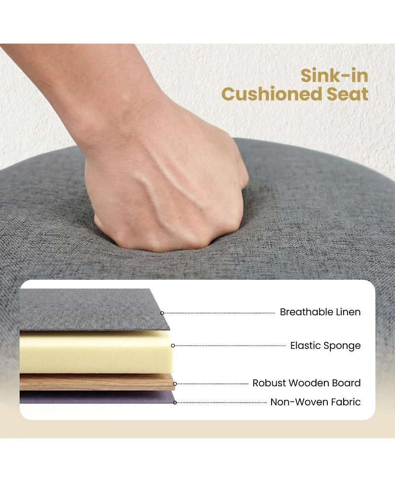 Slickblue Modern Bar Stools Set of 2 with Metal Frame and Footrest, Counter Height Seating