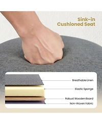 Slickblue Modern Bar Stools Set of 2 with Metal Frame and Footrest, Counter Height Seating