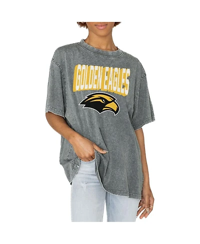 Gameday Couture Women's Gray Southern Miss Golden Eagles Solid Defense Oversized T-Shirt