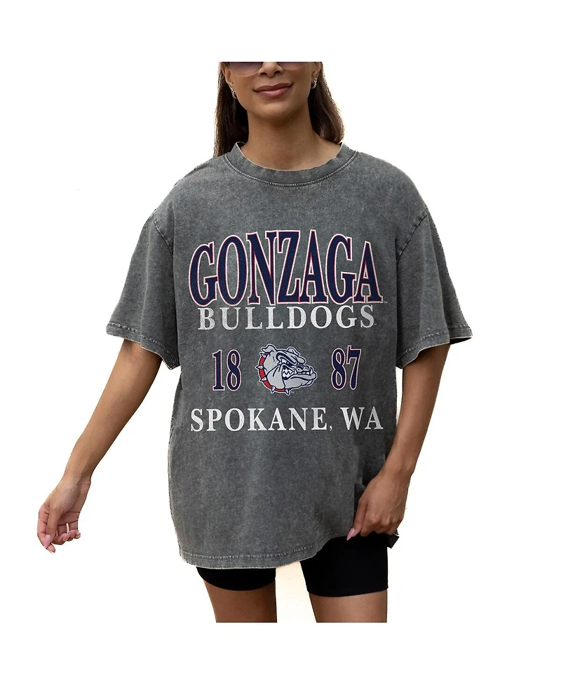 Gameday Couture Women's Grey Gonzaga Bulldogs Oversized Snow Wash T-Shirt