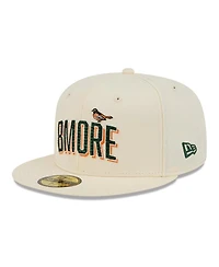 New Era Men's Cream Baltimore Orioles 2026 City Connect 59FIFTY Fitted Hat