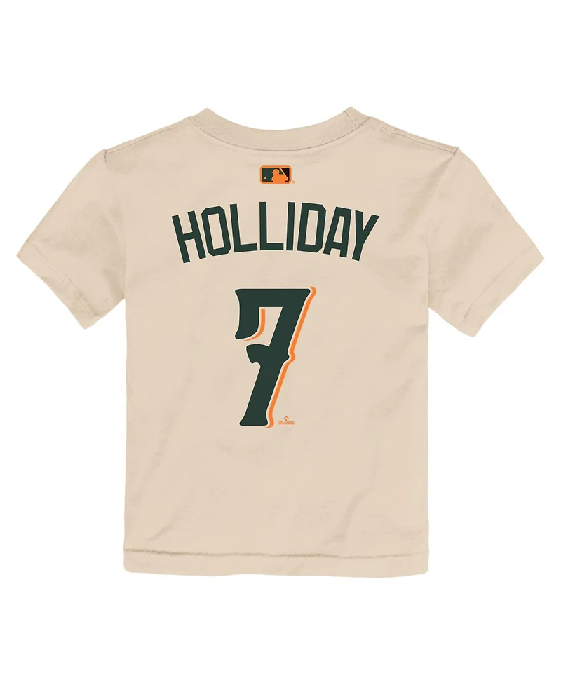 Nike Toddler Jackson Holliday Cream Baltimore Orioles 2026 City Connect Name Number T-Shirt