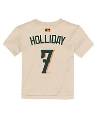 Nike Toddler Jackson Holliday Cream Baltimore Orioles 2026 City Connect Name Number T-Shirt