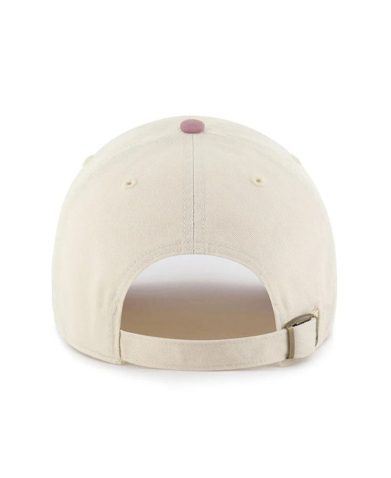 '47 Brand Men's Natural/Pink Philadelphia Phillies Two-Tone Fashion Clean Up Adjustable Hat