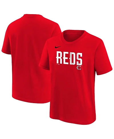 Nike Big Boys and Girls Red Cincinnati Reds 2026 City Connect Wordmark T-Shirt