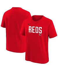 Nike Big Boys and Girls Red Cincinnati Reds 2026 City Connect Wordmark T-Shirt
