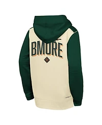 Nike Big Boys and Girls Cream/Green Baltimore Orioles 2026 City Connect Authentic Collection Therma-fit Hoodie