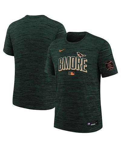 Nike Big Boys and Girls Green Baltimore Orioles 2026 City Connect Authentic Collection Velocity Dri-fit T-Shirt
