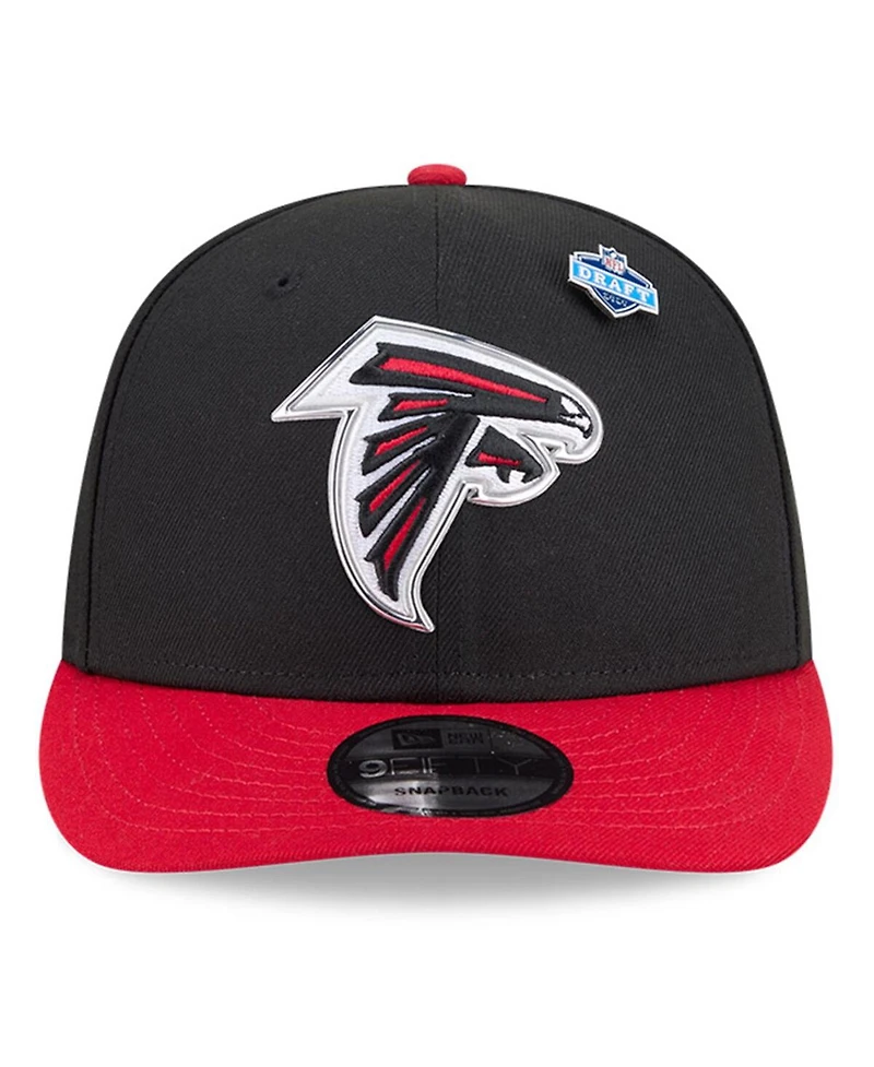 New Era Big Boys and Girls Black/Red Atlanta Falcons 2026 Nfl Draft Pre-Curved 9FIFTY Snapback Hat