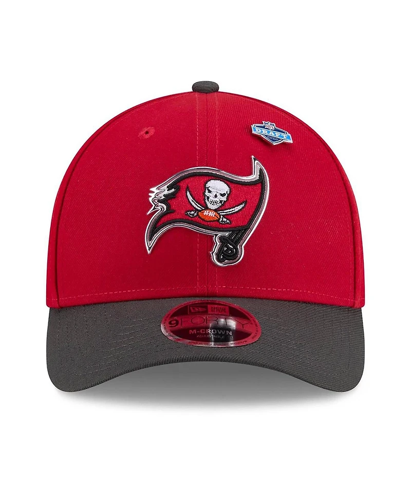 New Era Men's Red/Pewter Tampa Bay Buccaneers 2026 Nfl Draft 9FORTY M-Crown Adjustable Hat
