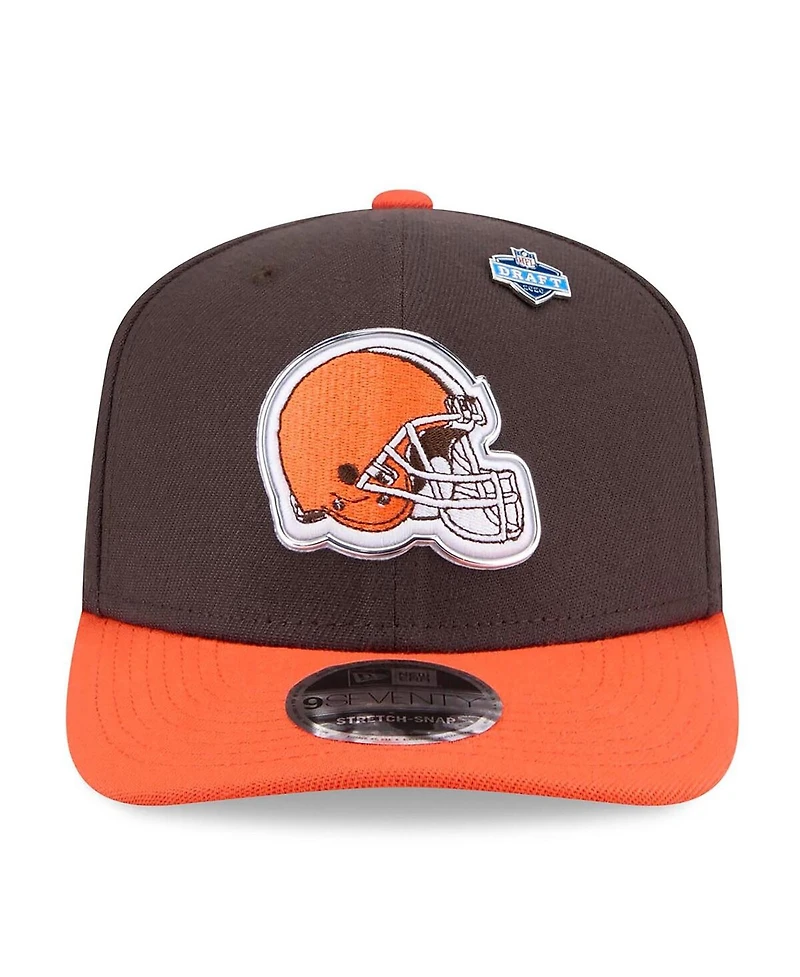 New Era Men's Brown/Orange Cleveland Browns 2026 Nfl Draft 9SEVENTY Adjustable Hat
