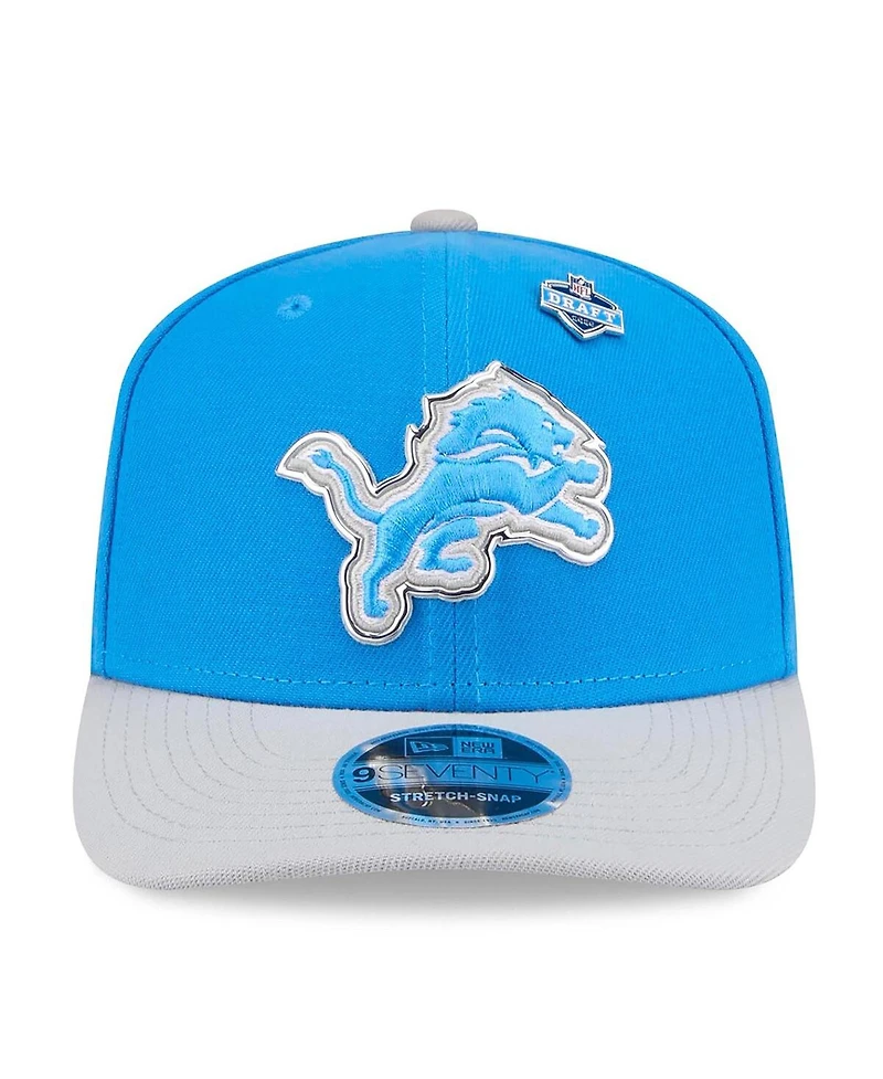 New Era Men's Blue/Silver Detroit Lions 2026 Nfl Draft 9SEVENTY Adjustable Hat