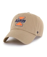 '47 Brand Men's Khaki Illinois Fighting Illini Vault Clean Up Adjustable Hat