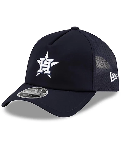 New Era Men's Navy Houston Astros 2026 Batting Practice Apex 9FORTY Adjustable Trucker Hat