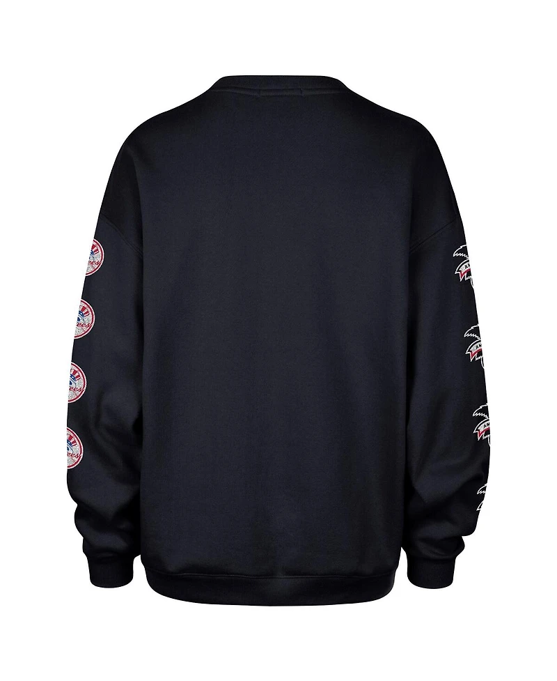 '47 Brand Women's Navy New York Yankees Trendy Team Go Big Oversized Sweatshirt