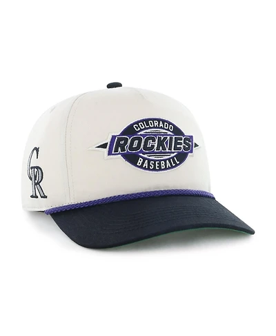 '47 Brand Men's Natural/Black Colorado Rockies Frame Out Hitch Adjustable Hat