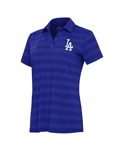 Antigua Women's Royal Los Angeles Dodgers Patch Tunnel Polo Shirt