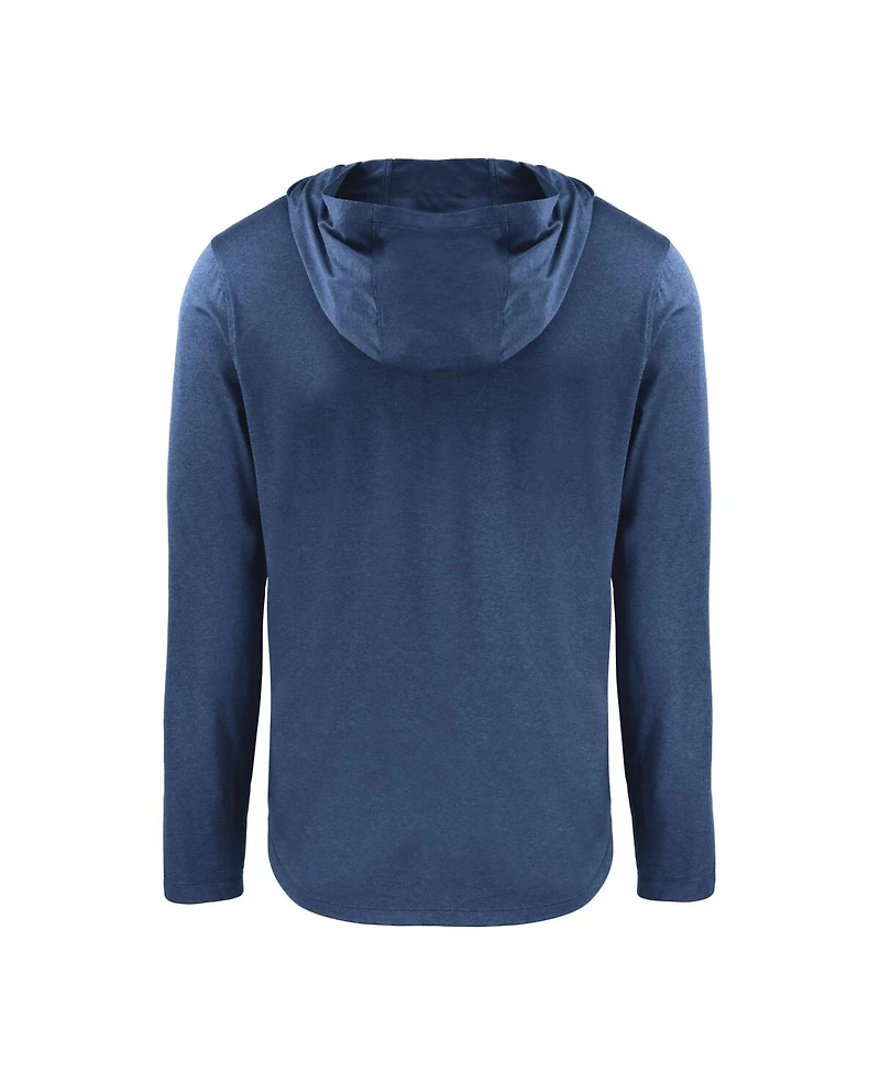 Cutter & Buck Men's Navy North Carolina Tar Heels Coastline Epic Comfort Eco Long Sleeve Hoodie T-Shirt