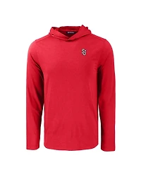 Cutter & Buck Men's Red St. John's Red Storm Coastline Epic Comfort Eco Long Sleeve Hoodie T-Shirt