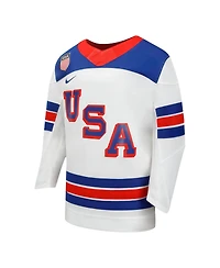 Nike Big Boys and Girls White Usa Hockey 2026 Away Replica Jersey