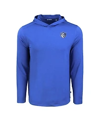 Cutter & Buck Men's Blue Saint Louis Billikens Coastline Epic Comfort Eco Long Sleeve Hoodie T-Shirt