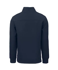 Cutter & Buck Men's Navy Milwaukee Brewers Roam Eco Quarter-Zip Pullover Hoodie