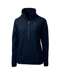 Cutter & Buck Women's Navy Georgetown Hoyas Cascade Eco Sherpa Fleece Half-Zip Pullover Jacket