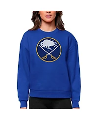 Antigua Women's Royal Buffalo Sabres Primary Logo Team Victory Crewneck Pullover Sweatshirt