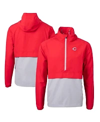 Cutter & Buck Men's Red/Gray Cincinnati Reds Charter Eco Half-Zip Anorak Jacket