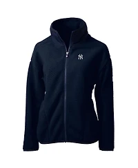 Cutter & Buck Women's Navy New York Yankees Cascade Eco Sherpa Fleece Full-Zip Jacket