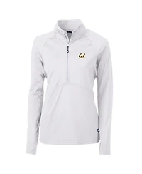 Cutter & Buck Women's White Cal Bears Adapt Eco Knit Half-Zip Pullover Jacket