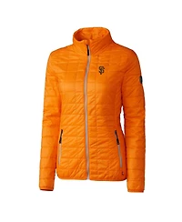 Cutter & Buck Women's Orange San Francisco Giants Rainier PrimaLoft Eco Full-Zip Puffer Jacket