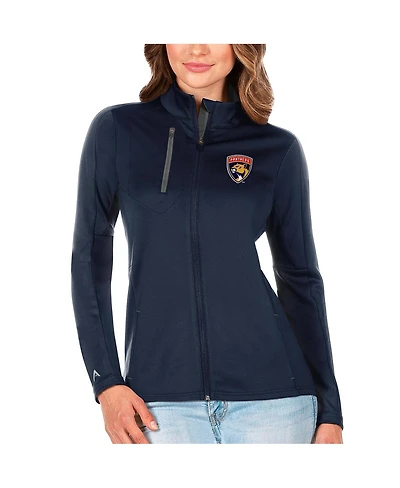 Antigua Women's Navy/Charcoal Florida Panthers Generation Full-Zip Pullover Jacket