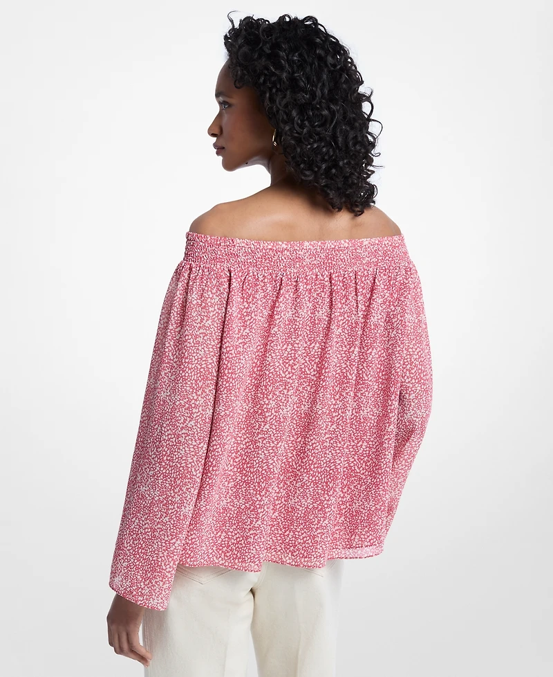 Michael Kors Women's Off-The-Shoulder Printed Top