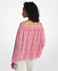 Michael Kors Women's Off-The-Shoulder Printed Top