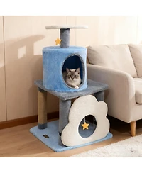Cozito Cat Tree 31.5 inch Cute Modern Multi-Level Kitten Tower