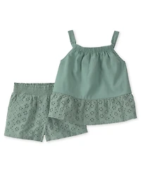 Carters Toddler Girls' 2T-5T Floral Tank Top and Shorts, 2-Piece Set