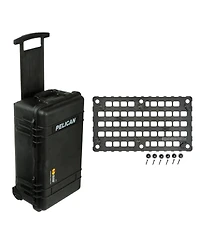 Pelican 1510 Carry On Case with Divider Set and Wheels, with Pelican 1510MP Molle Panel Lid Organizer