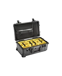 Pelican 1510SC Watertight Wheeled Carry On Hard Studio Case with Dividers, Bundle with Lid Organizer