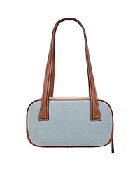 True Religion Arbor Multi Pin Logo Denim Satchel