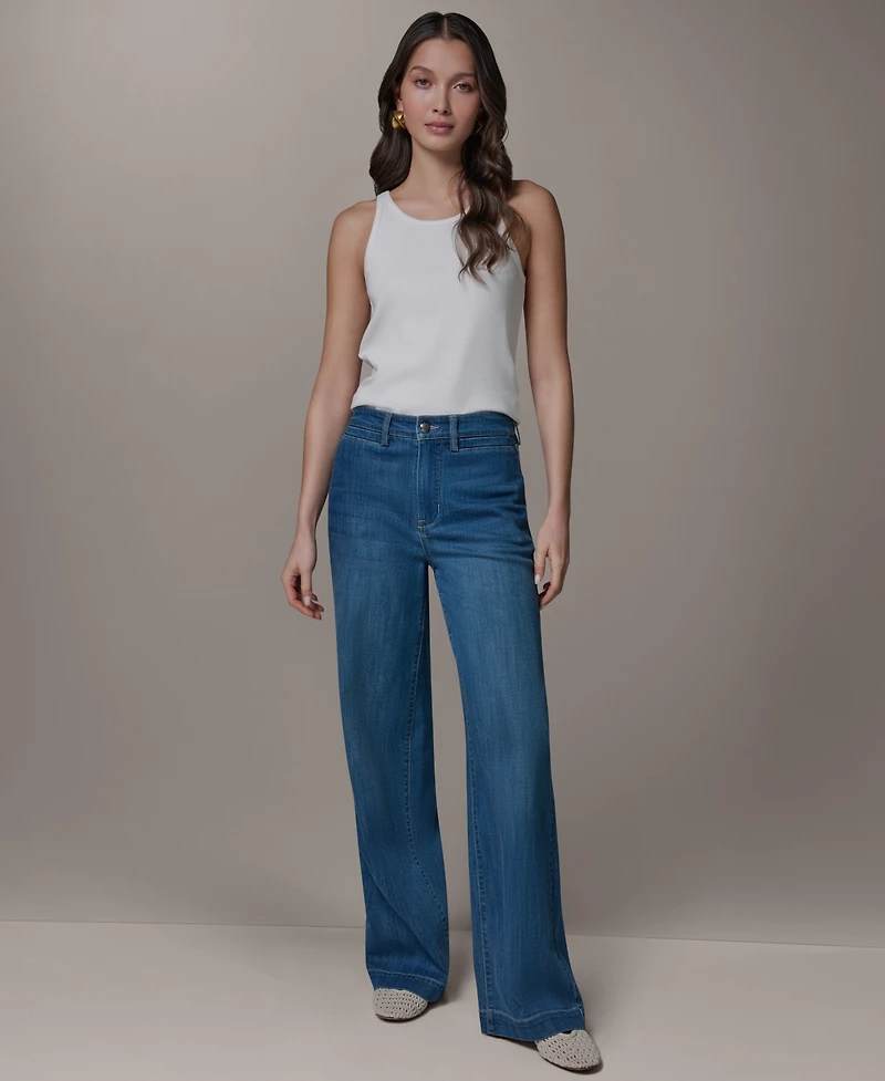 Donna Karan Weekend Women's High-Rise Wide Leg Trousers