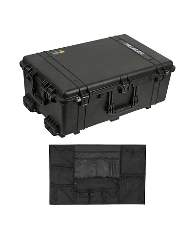Pelican 1650 Watertight Wheeled Hard Case with Foam Insert - with Pelican lid organizer f/1650-1654