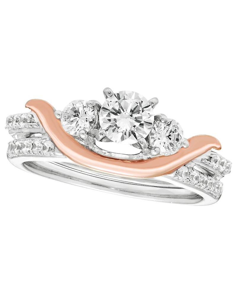 Macy's Diamond Ring Guard (1/2 ct. t.w.) in 14k Two-Tone Gold