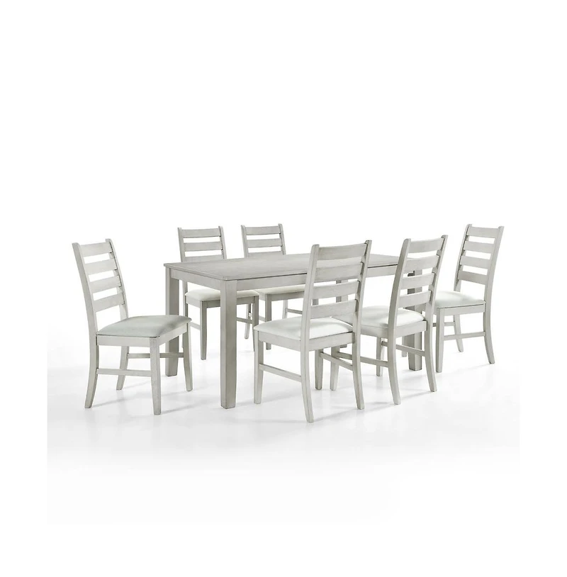 New Classic Furniture Furniture Pascal 59" Wood Rectangle Dining Table in Driftwood