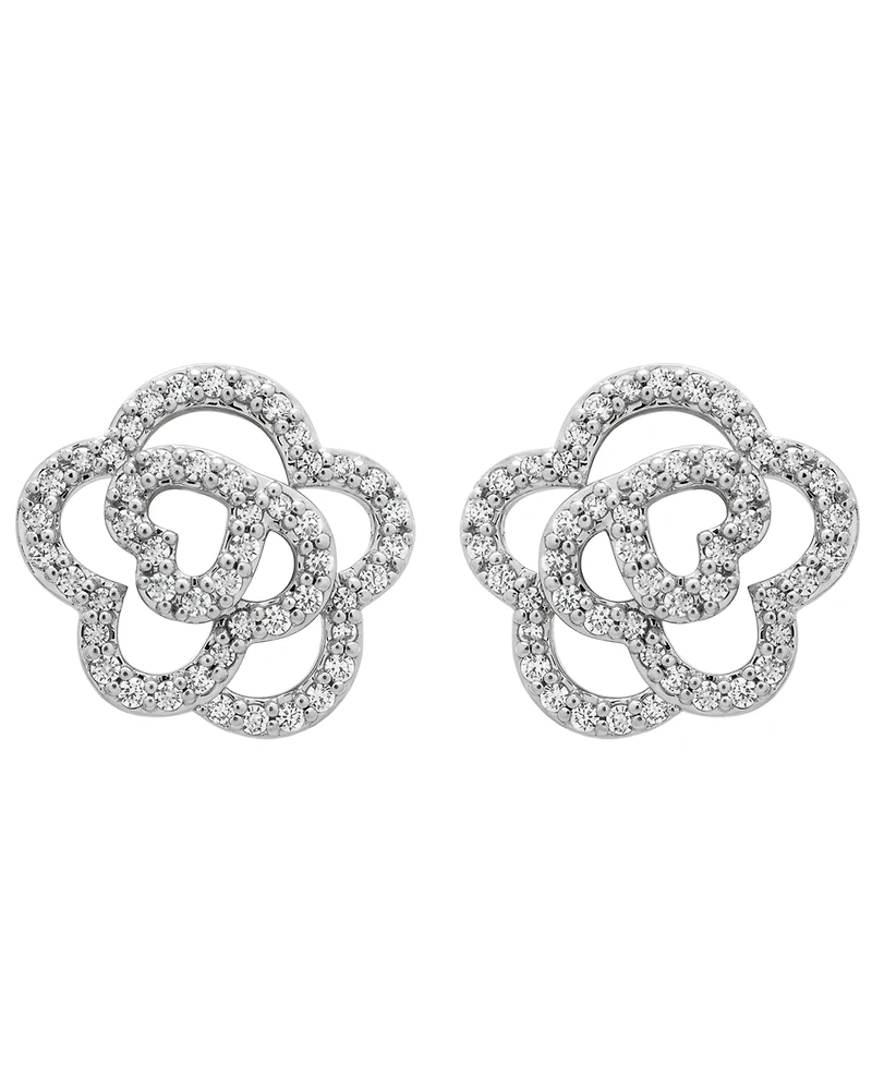 Wrapped in Love Diamond Stud Earrings (1/4 ct. t.w.) in 10k White Gold