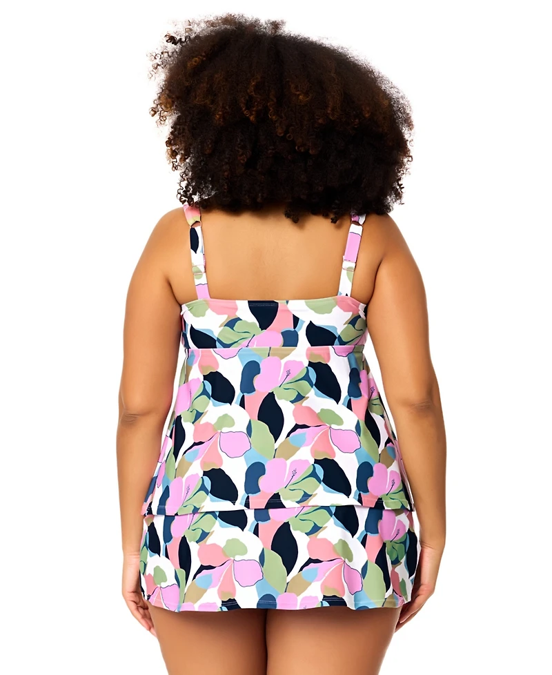 Raisins Curve Plus Straya Square Neck Tankini Top
