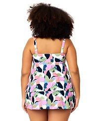 Raisins Curve Plus Straya Square Neck Tankini Top